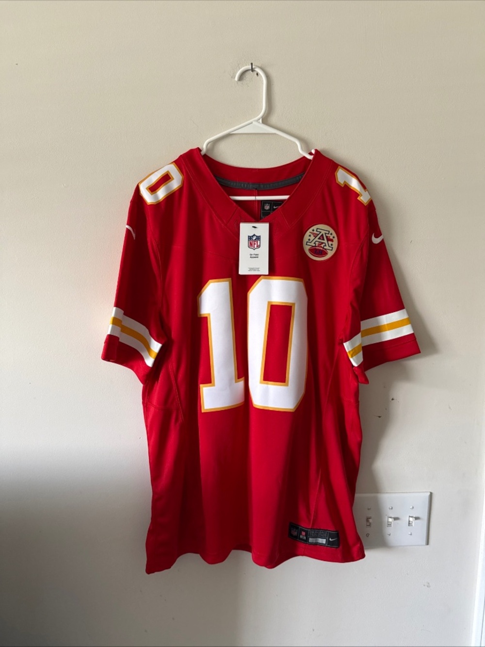 MEN’S NIKE ISIAH PACHECO #10 KANSAS CITY CHIEFS VAPOR LMTD JERSEY SZ L - RARE